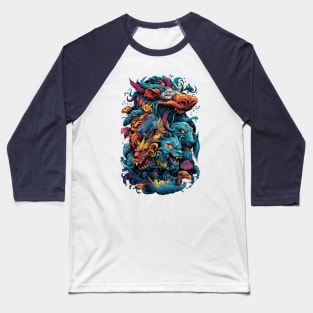 Zoomorphic Beasts - Dragons Festival Baseball T-Shirt